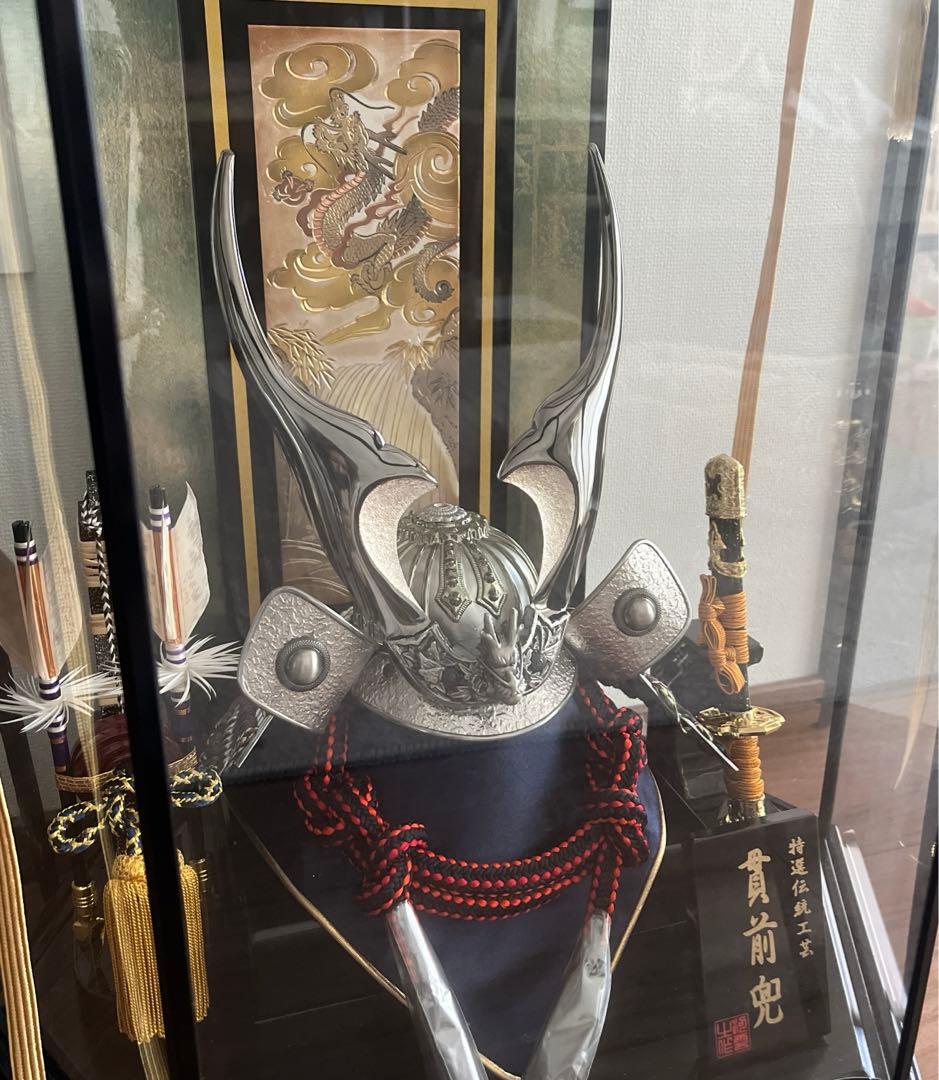 最安値【状態良好・美品】兜　貫前兜　男児　こどもの日　置き物　龍