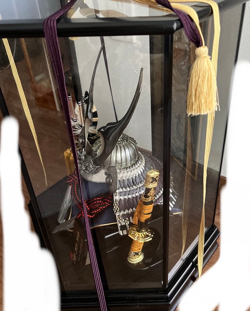 最安値【状態良好・美品】兜　貫前兜　男児　こどもの日　置き物　龍