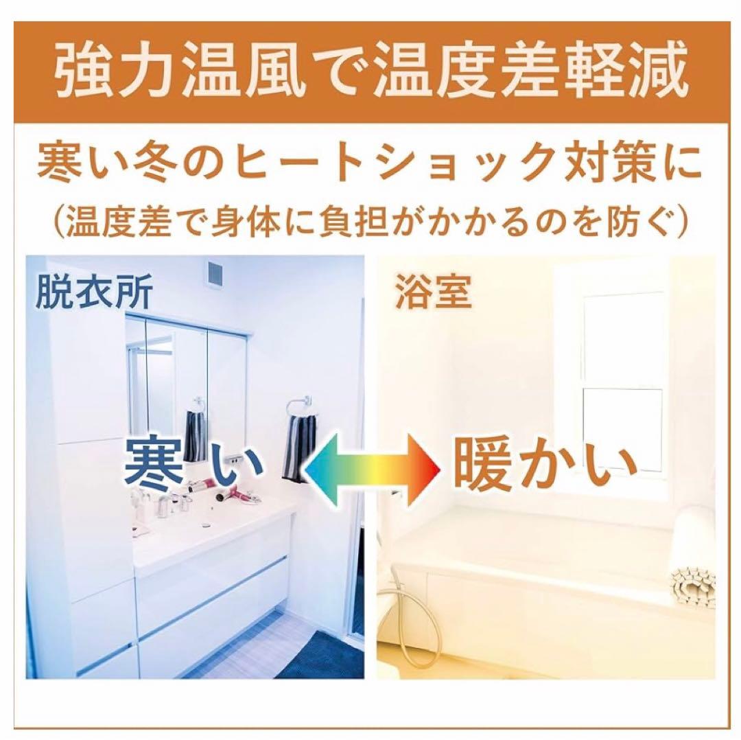 【山善】壁掛式 脱衣所温風ヒーター ホワイト DFX-RJ12