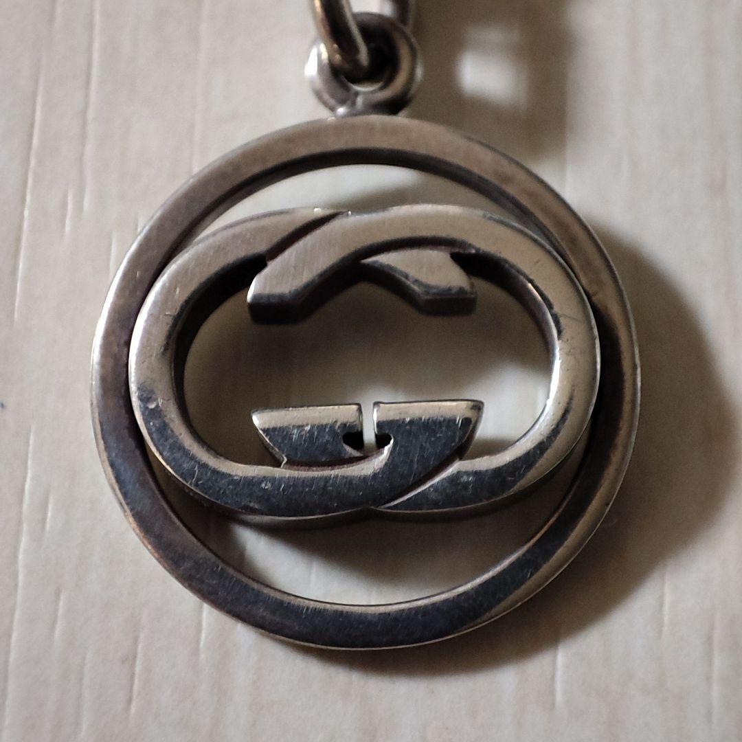 オールドグッチ GUCCI シルバー ロゴペンダント ネックレス