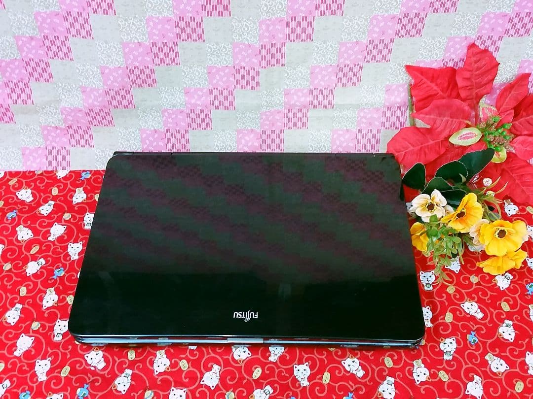 富士通/HDD大容量320GB！最新Win10搭載！ブラック色/動画&画像編集