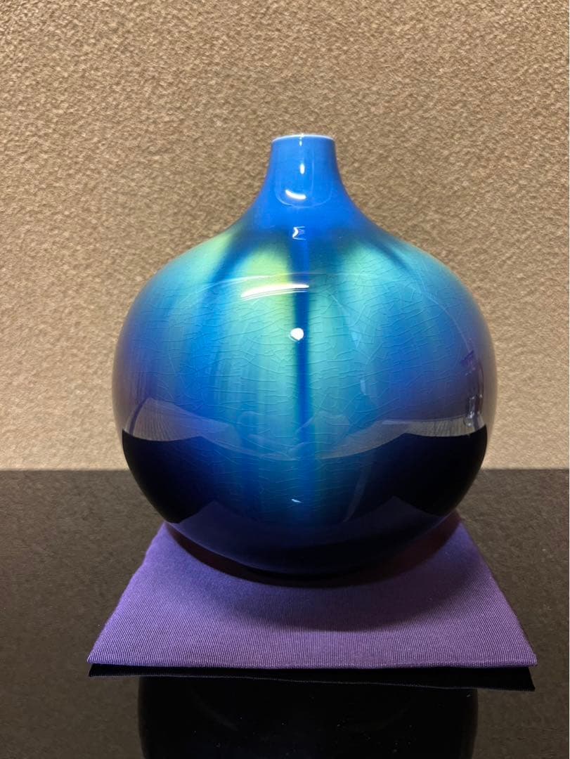 人間国宝　三代徳田八十吉　壺