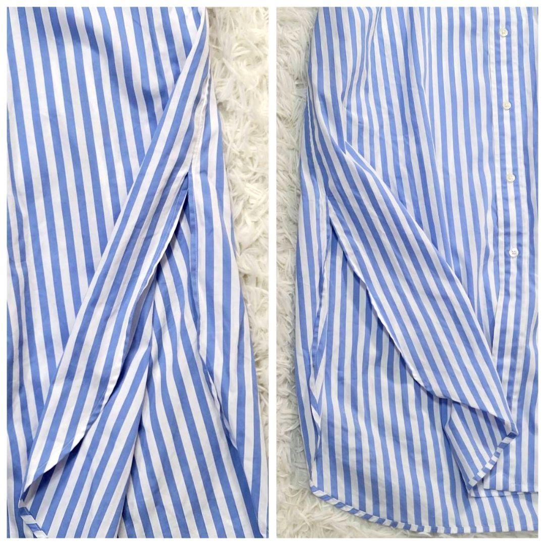 完売品・美品☆ラルフローレン　ストライプ　シャツワンピース　ウエストリボン　半袖