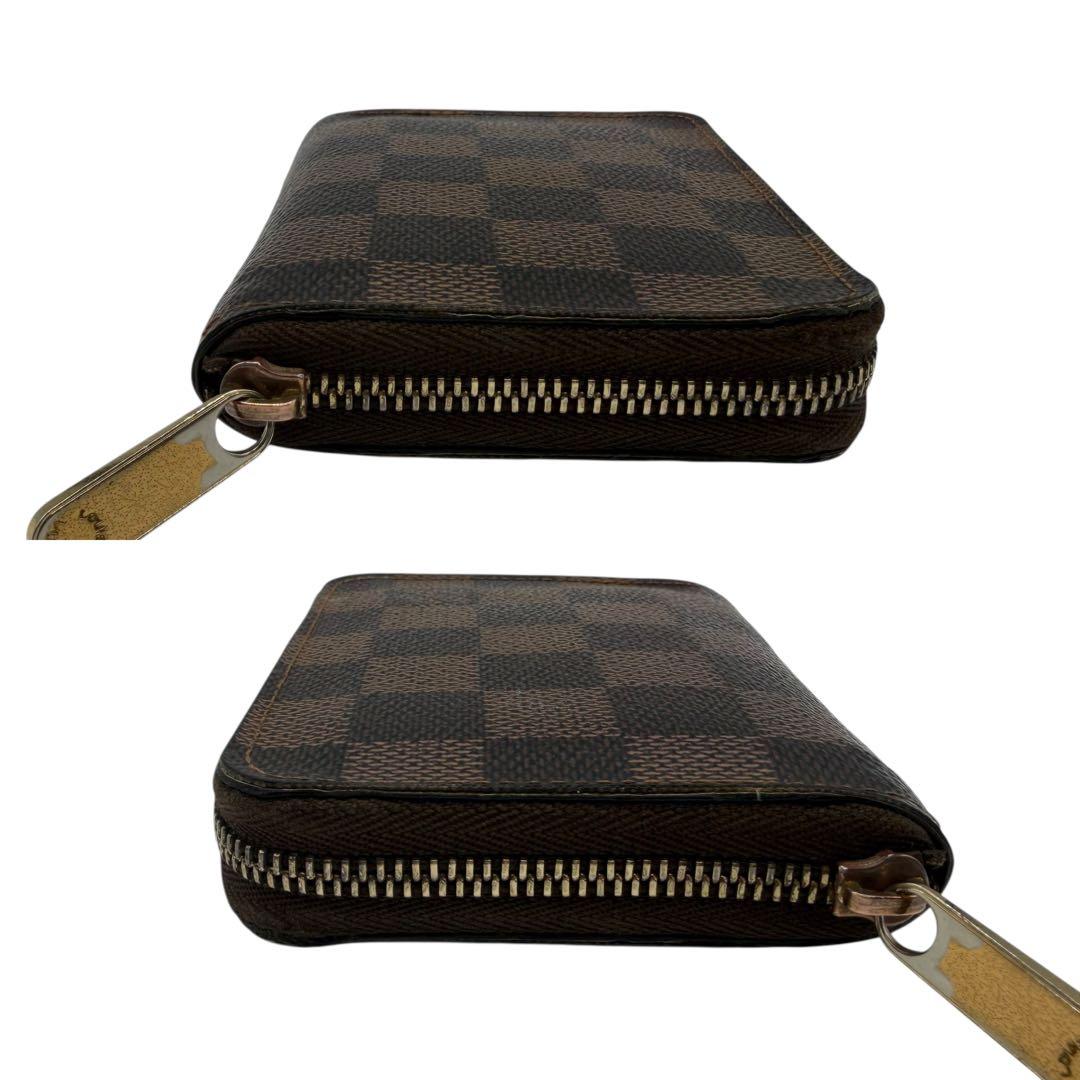 ルイヴィトン　パース　ラウンドファスナー　ダミエ　ブラウン　小銭入れ　茶色