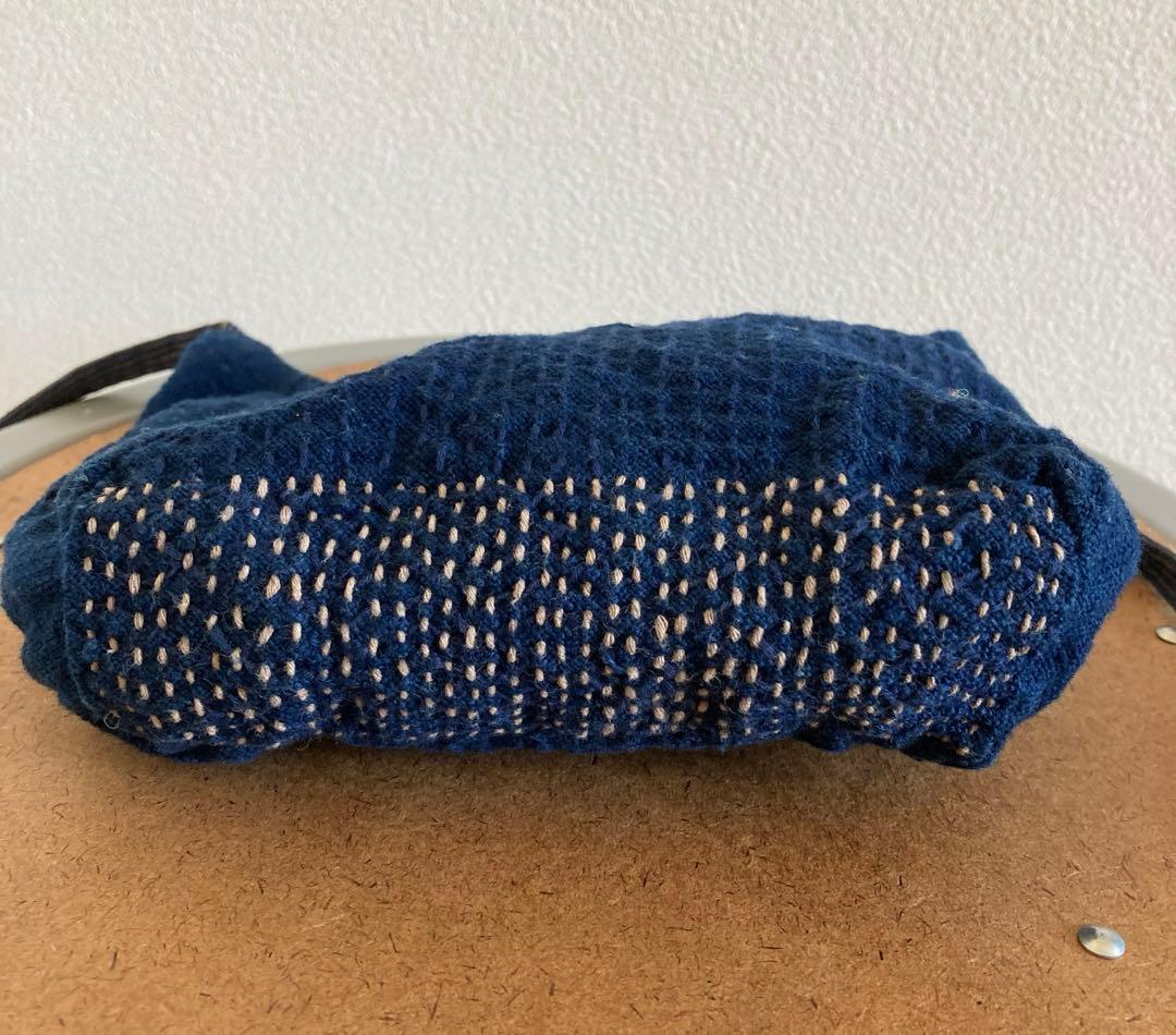 えみおわす 刺し子 バッグ ポシェット ミニショルダー 藍