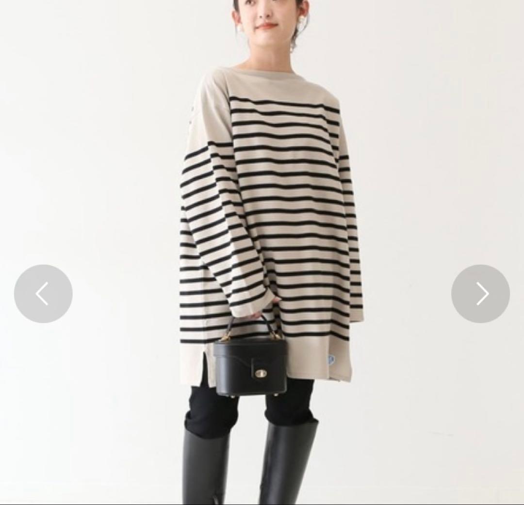 【新品タグ付】SLOBE IENA ORCIVAL ビッグボーダーカットソー