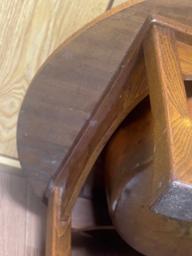 骨董火鉢囲炉裏テーブル　セット　レトロ ちゃぶ台 鉄五徳木灰付き