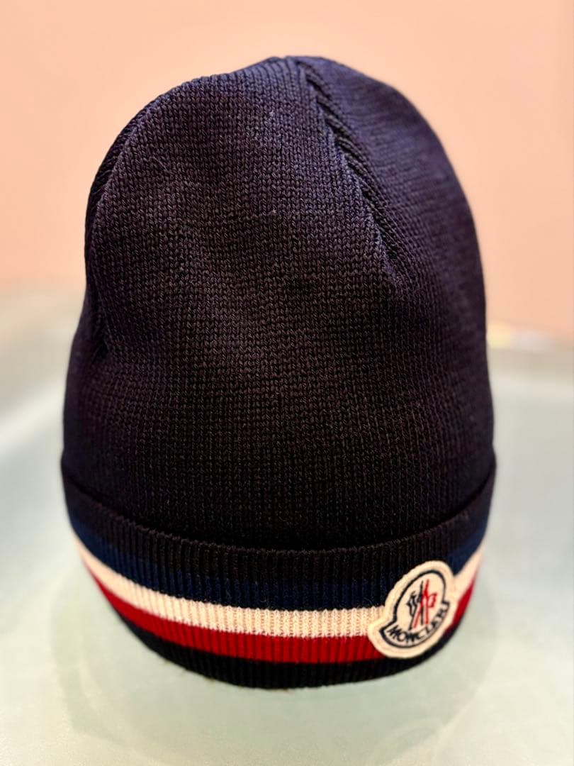 最終価格MONCLER ネイビー ニット帽