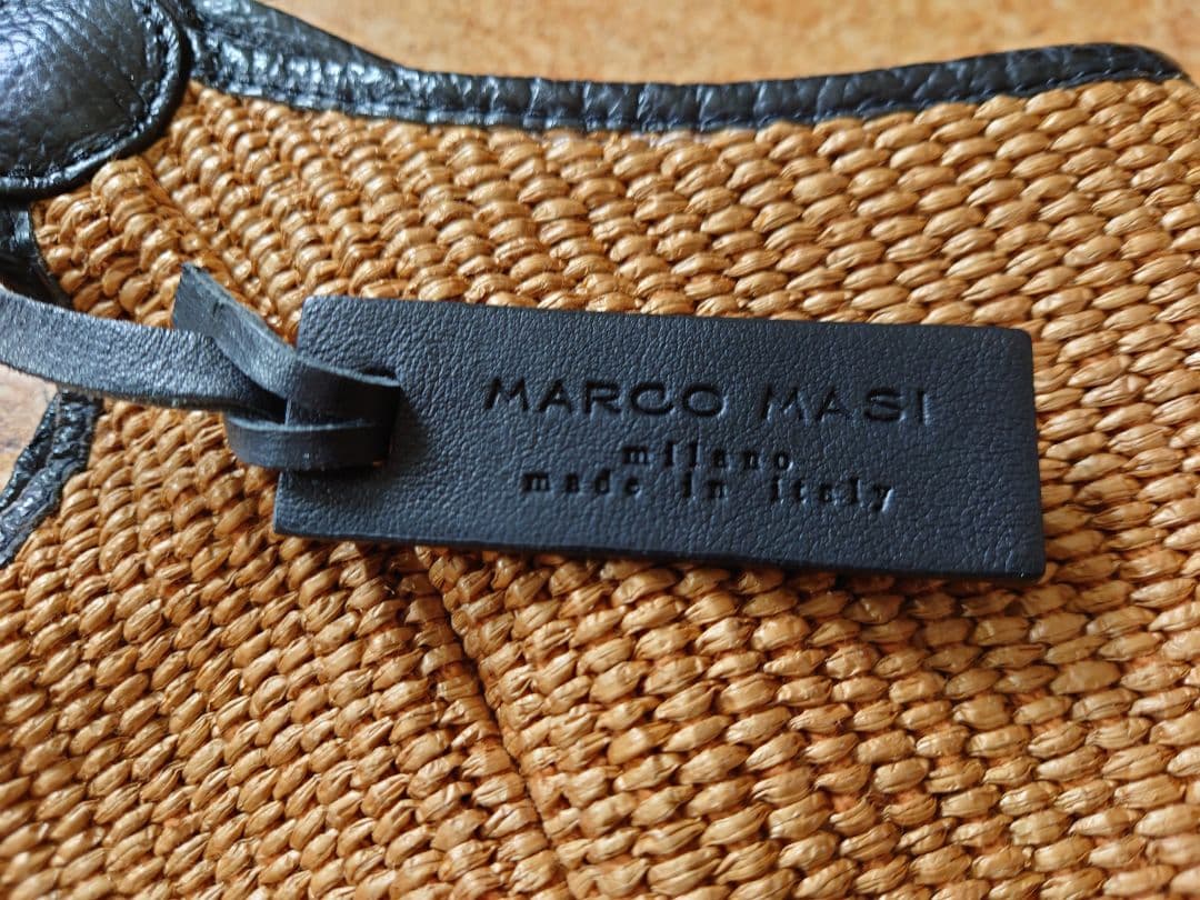 マルコマージ　ラフィアレザーかごバッグ