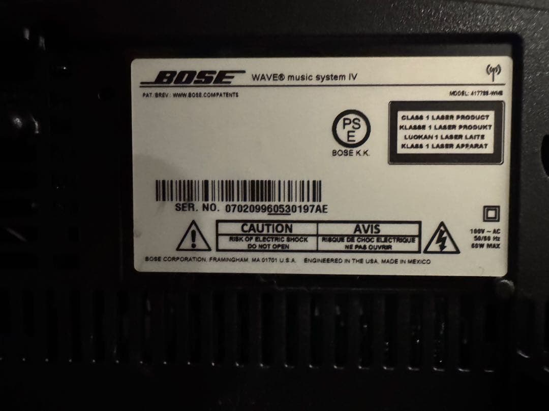 スピーカー・ウーファー Bose Wave SoundTouch music system IV