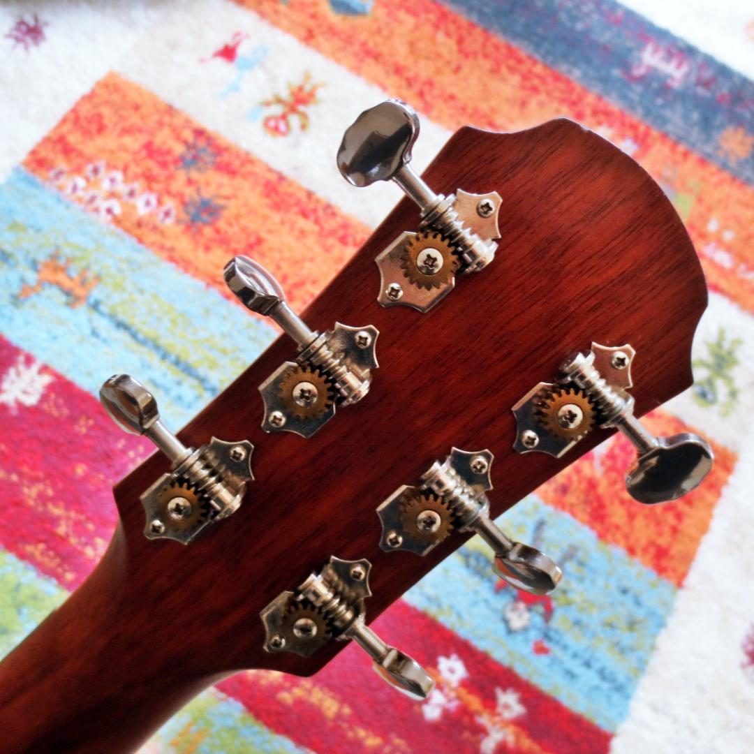 マーチン000-28を思わせるオープンギアなペグ,いい音で奏でるアコギ