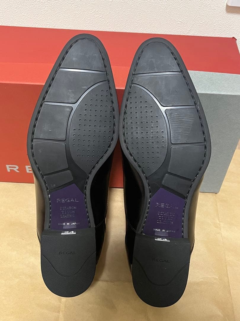 REGAL ブラック ドレスシューズ 3/TR 24
