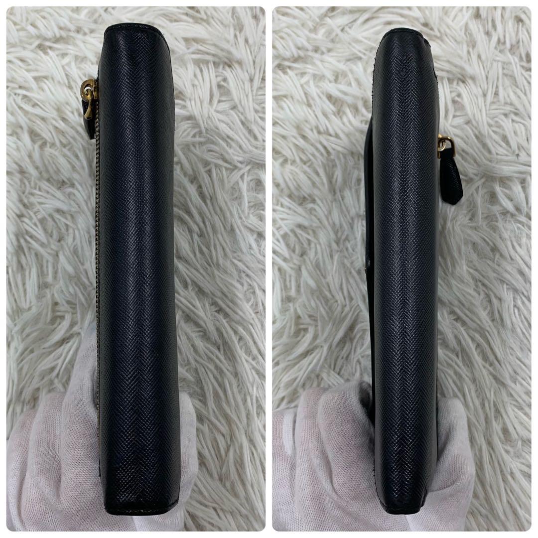 【✨極美品✨】プラダ 長財布 レター サフィアーノレザー ブラック