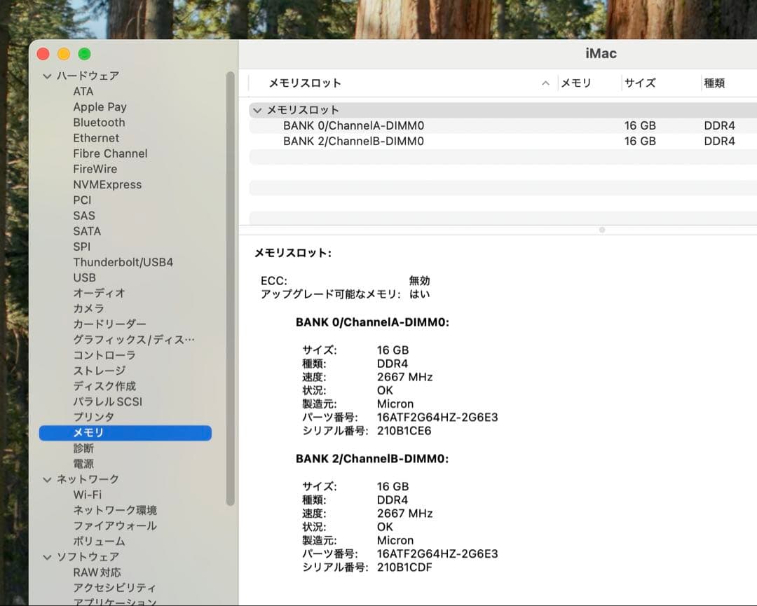 Macデスクトップ iMac 21.5 2019 i7 32GB SSD 2TB