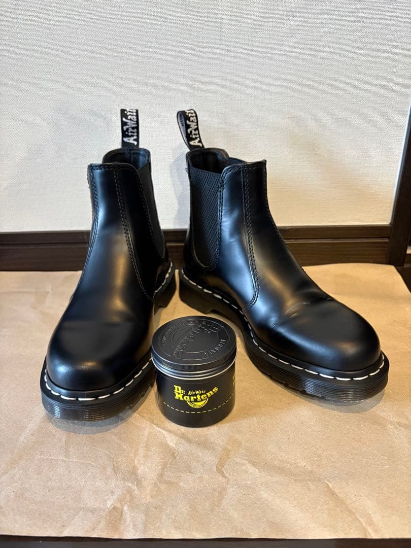 ドクターマーチン 2976 WHITE STITCH チェルシーブーツ