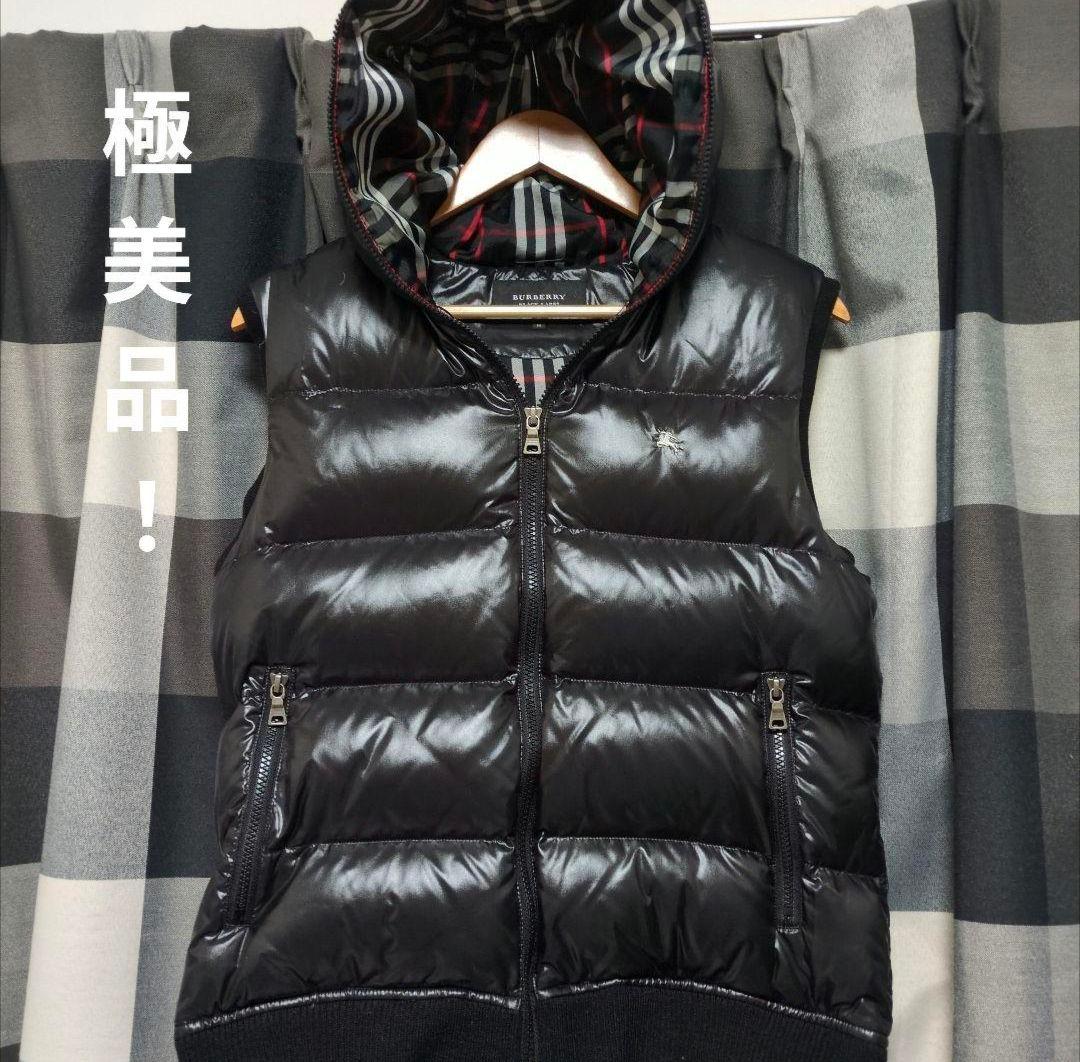 極美品！!バーバリーブラックレーベルダウンジャケット　ダウンベスト黒