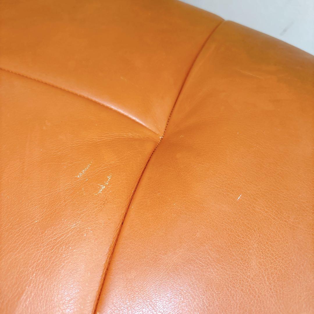 カリモク オットマン 本革 ブラウン 木製