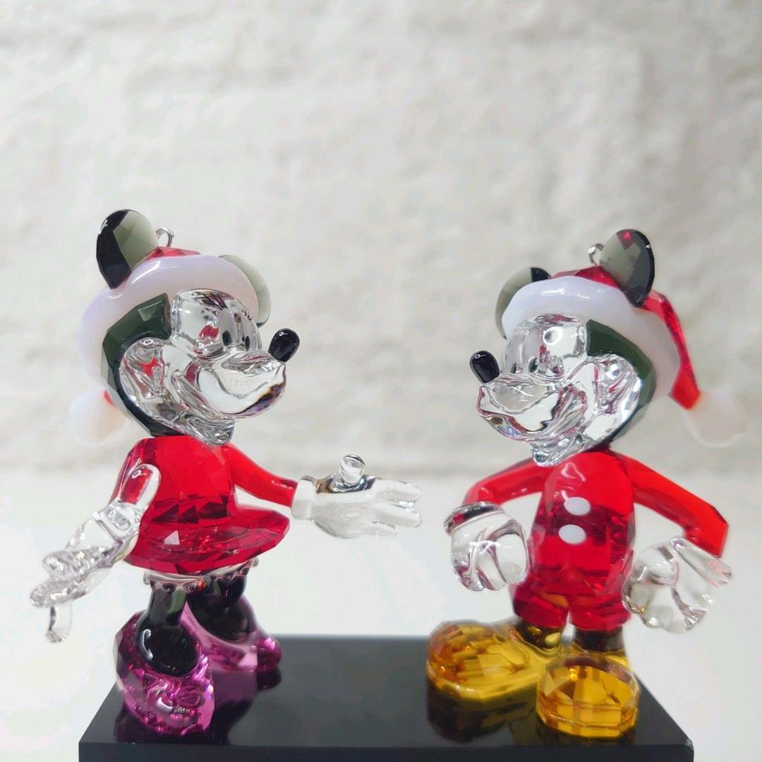 【美品】スワロフスキー ディズニー ミッキー ミニー 2体セット オーナメント