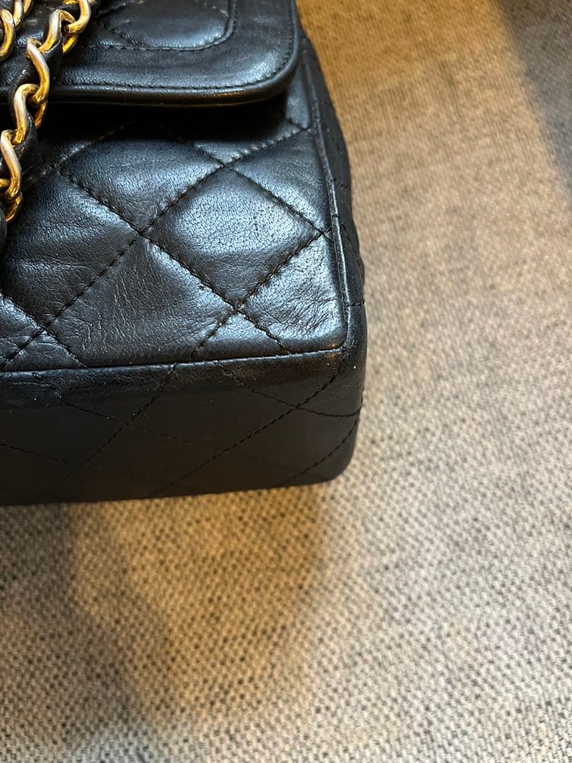 正規品　CHANEL パリ限定　Wフラップ　チェーンショルダー　マトラッセ