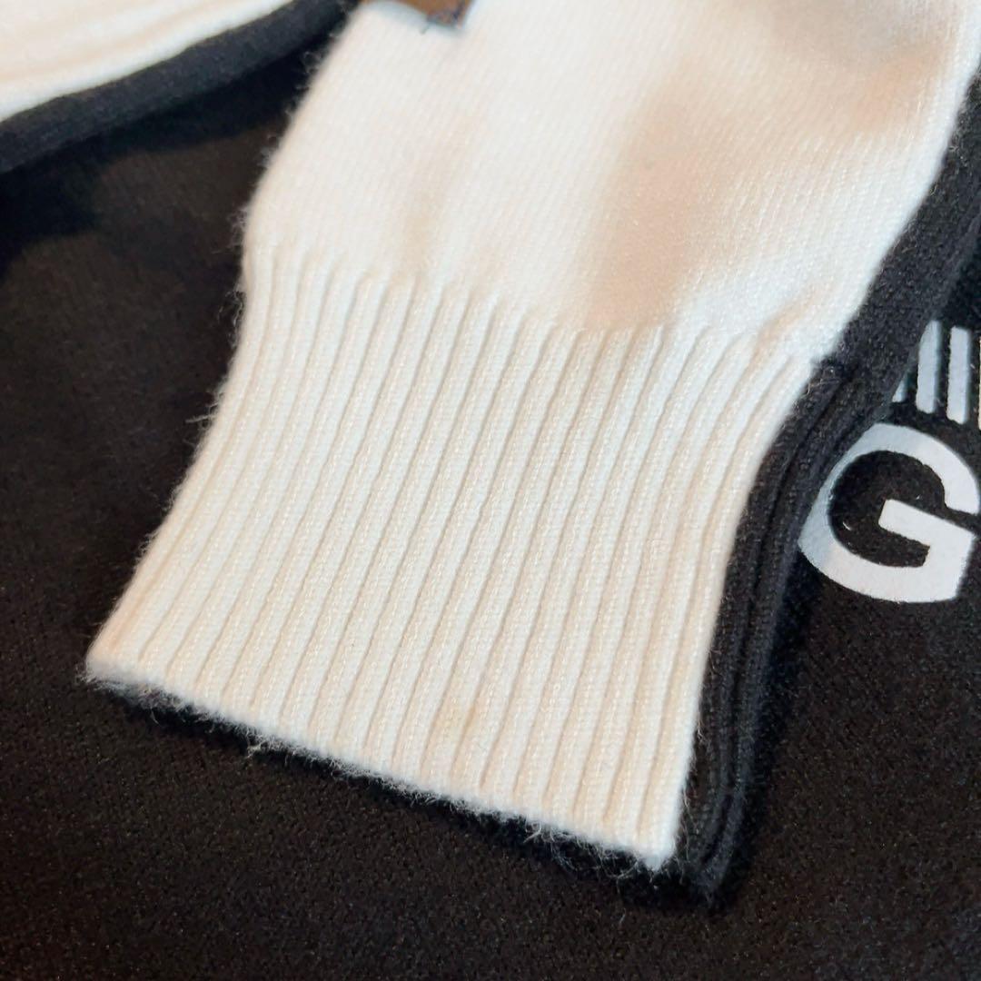 極美品　近年　マークアンドロナ　ニット　裏地付　防風　スニード　バイカラー