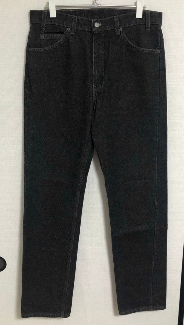 デッド 先染めブラック USA製 90s リーバイス 505 デニムパンツW34