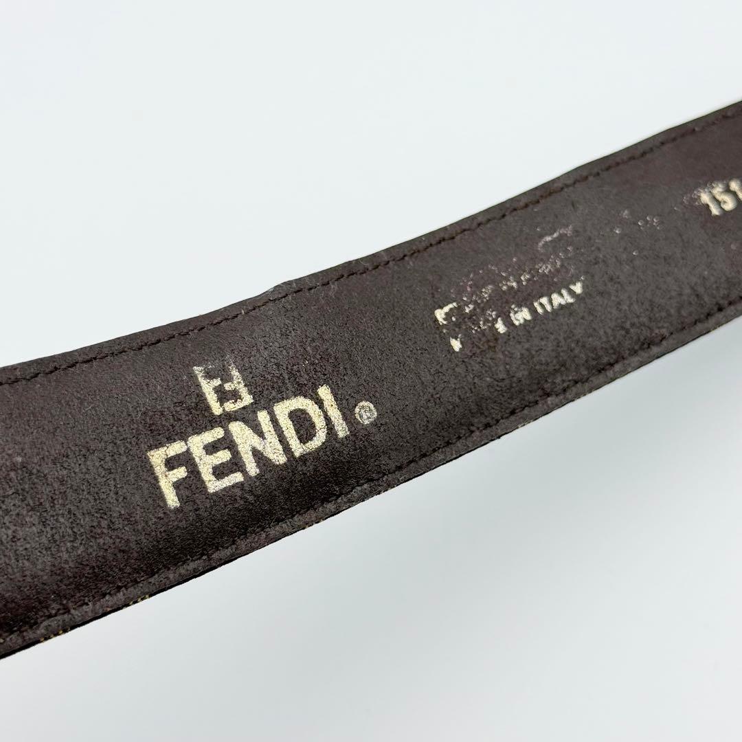 ✨良品✨FENDI ベルト ズッカ柄 FFロゴ レザー ゴールド金具 男女兼用