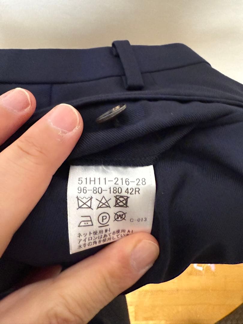 BLACK LABEL CRESTBRIDGE ダークブルー ストライプスーツ