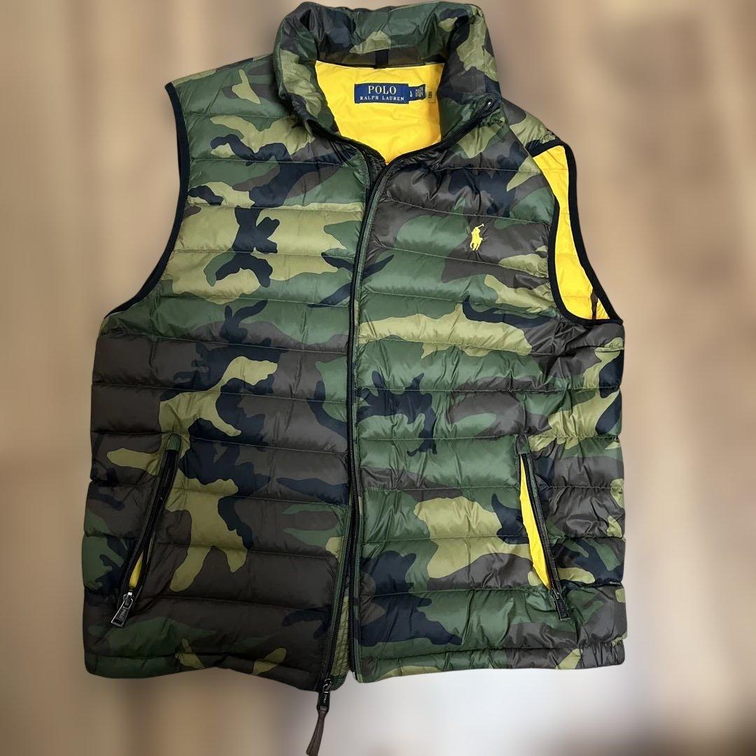 -*や様 POLO RALPH LAUREN 迷彩 ダウンベスト L