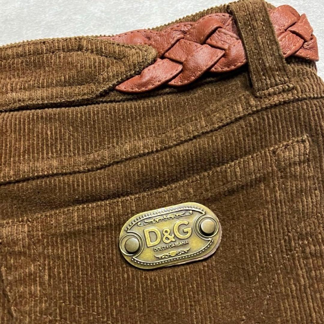 00s ドルガバ　D&G コーデュロイ　ミニスカ　y2k 平成　ウエスタン