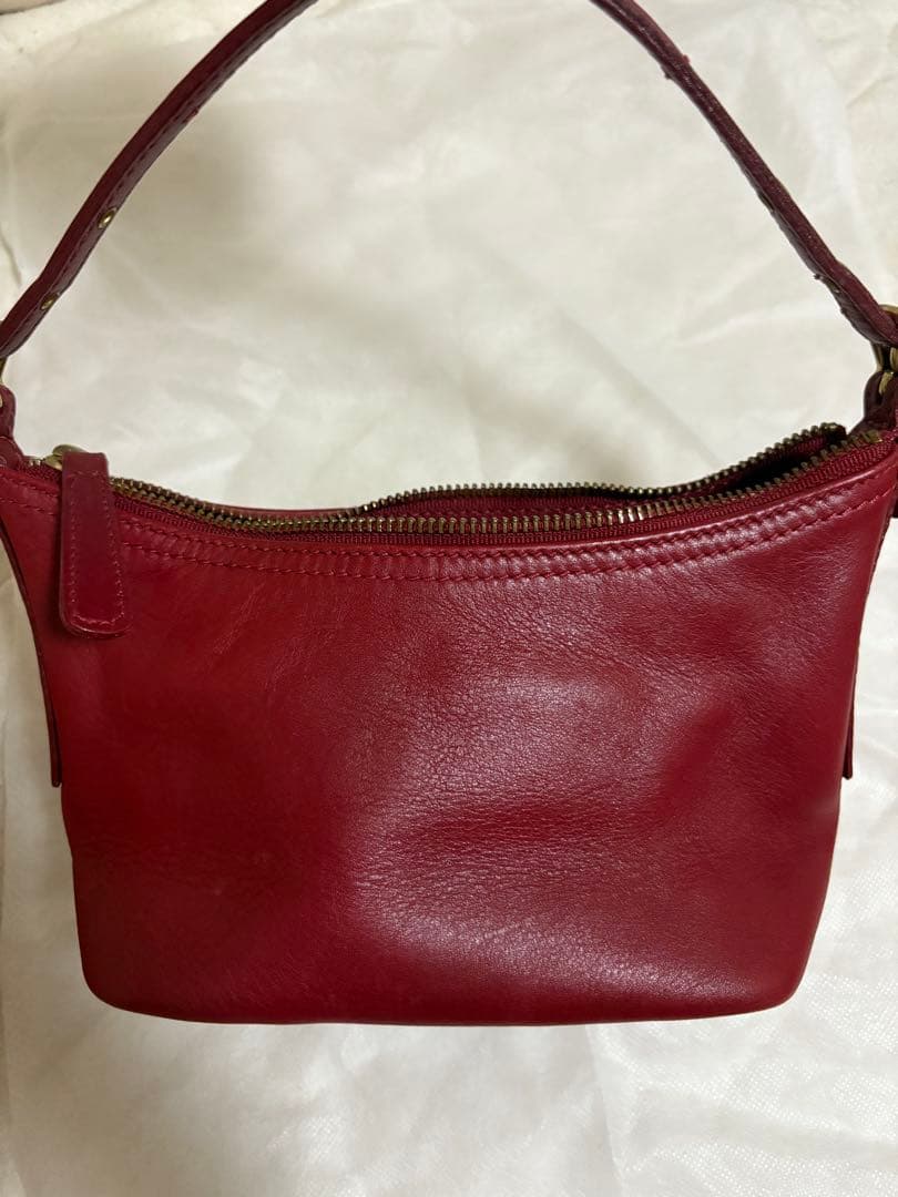 coach レザー 赤 ジッパー付きオールドコーチ 9844