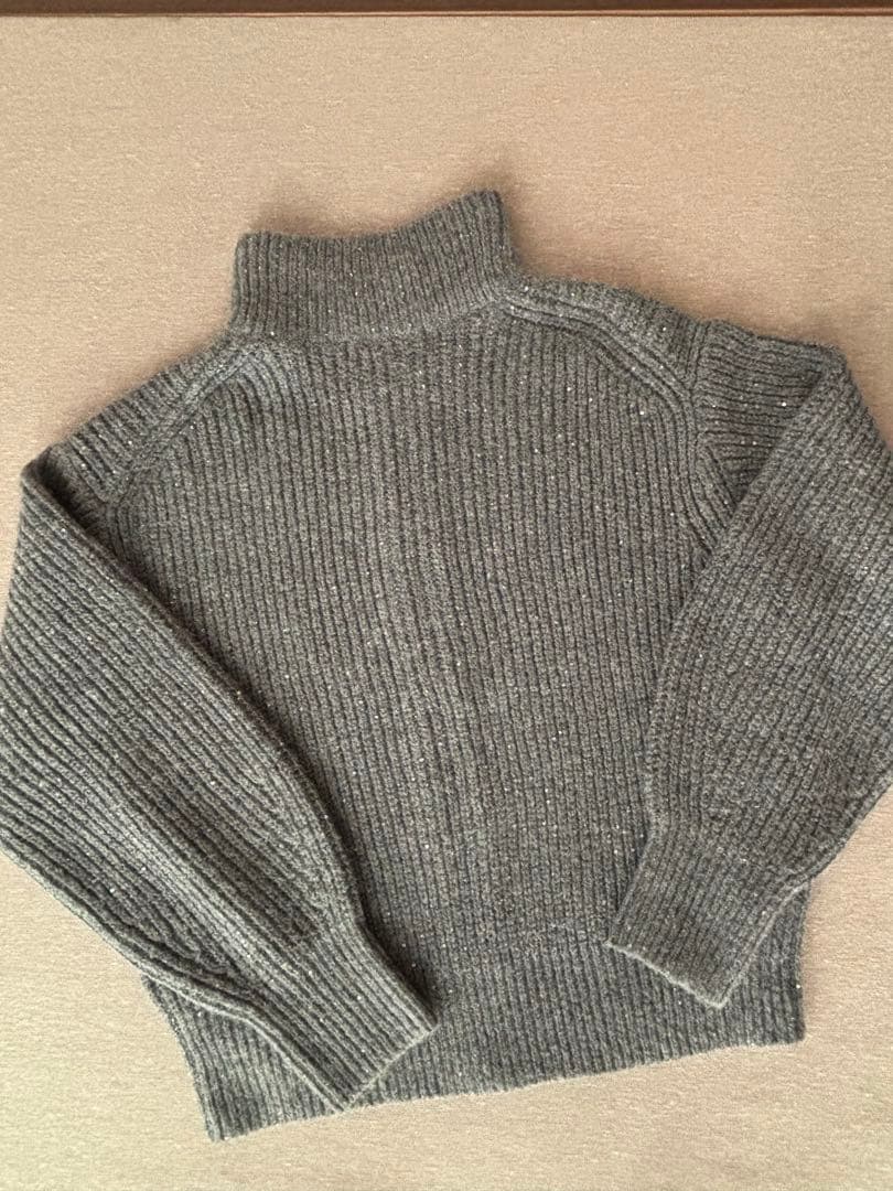 23区【洗える】スパンコールバルキー ダブルジップ ニットブルゾン