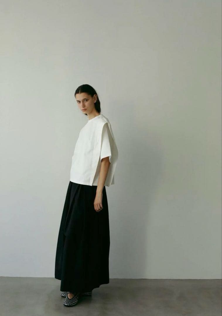 LOHEN ローヘンハイカウントグログランスカートパンツ黒