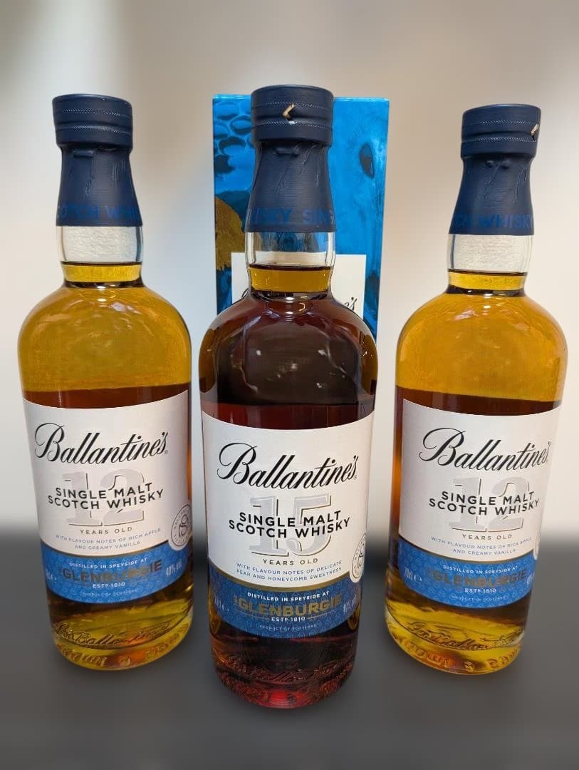 バランタイングレンバーギー(15年✕1・12年✕2)＋白州ミニボトルのセット