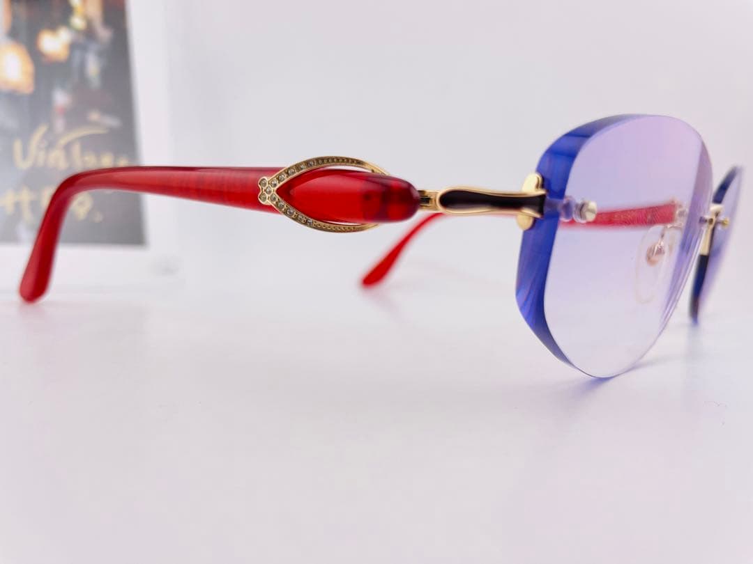 中村勘三郎 ダイヤ付き 日本製 眼鏡 ビンテージ フレーム 希少美品　人気 6