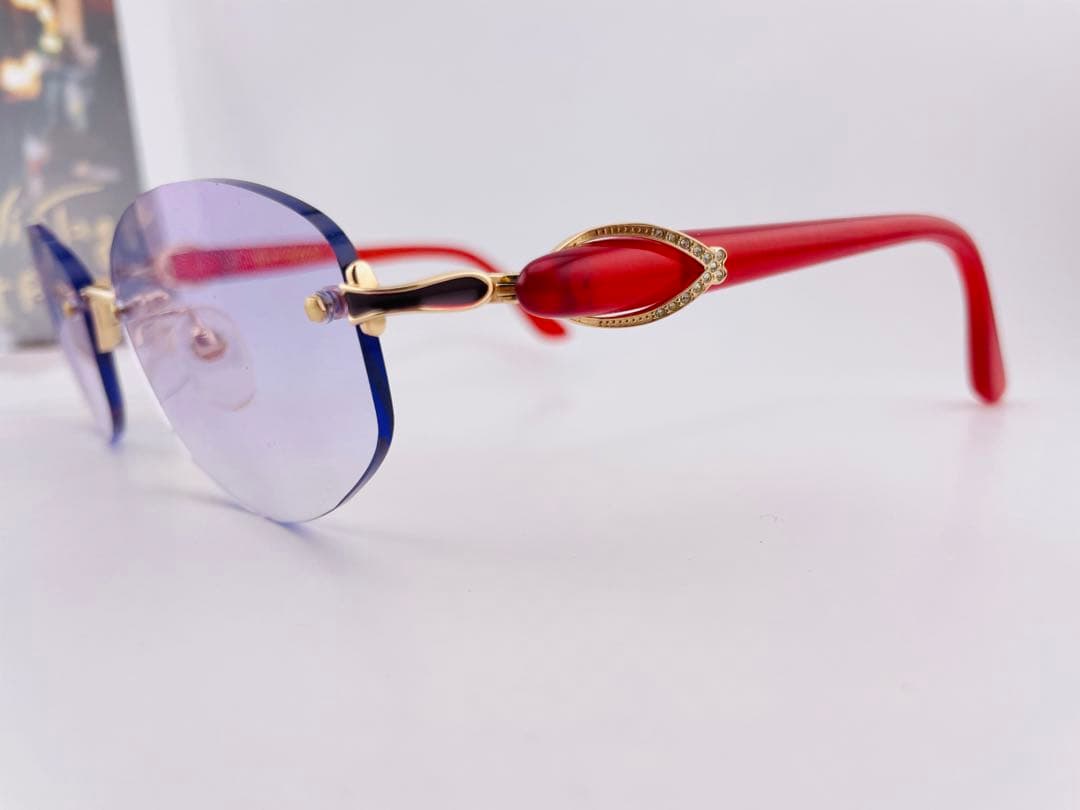 中村勘三郎 ダイヤ付き 日本製 眼鏡 ビンテージ フレーム 希少美品　人気 6