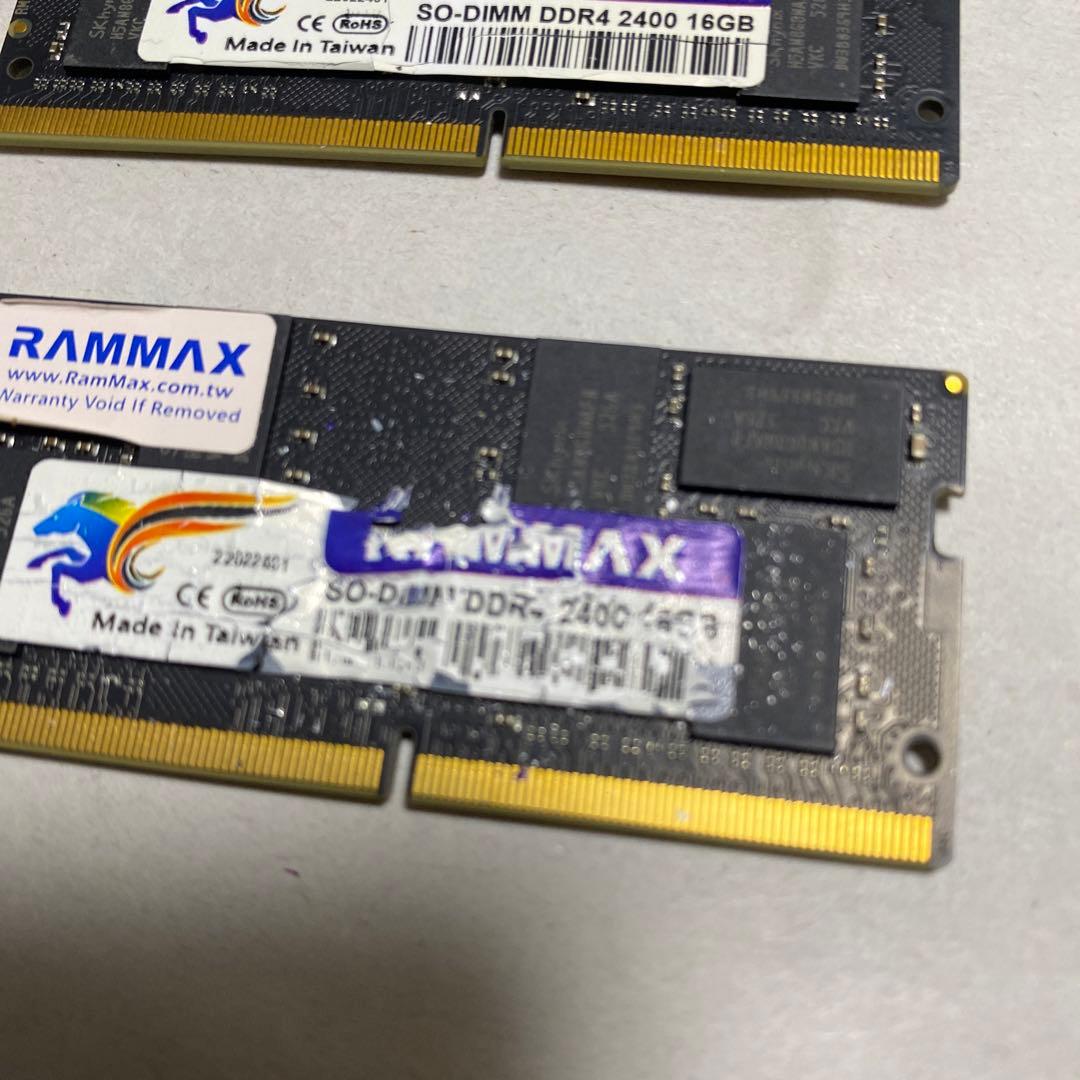 A*G様 メモリ　 ddr4 32GB(16GB 2枚)　ジャンク