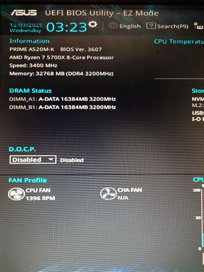 ADATA DDR4 3200 16GB ×2 計 32GB 【動作確認済】
