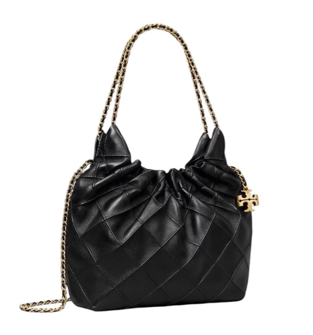 【大人気♡ショッパー付】トリーバーチ ミニ フレミング ホーボーバッグ 黒