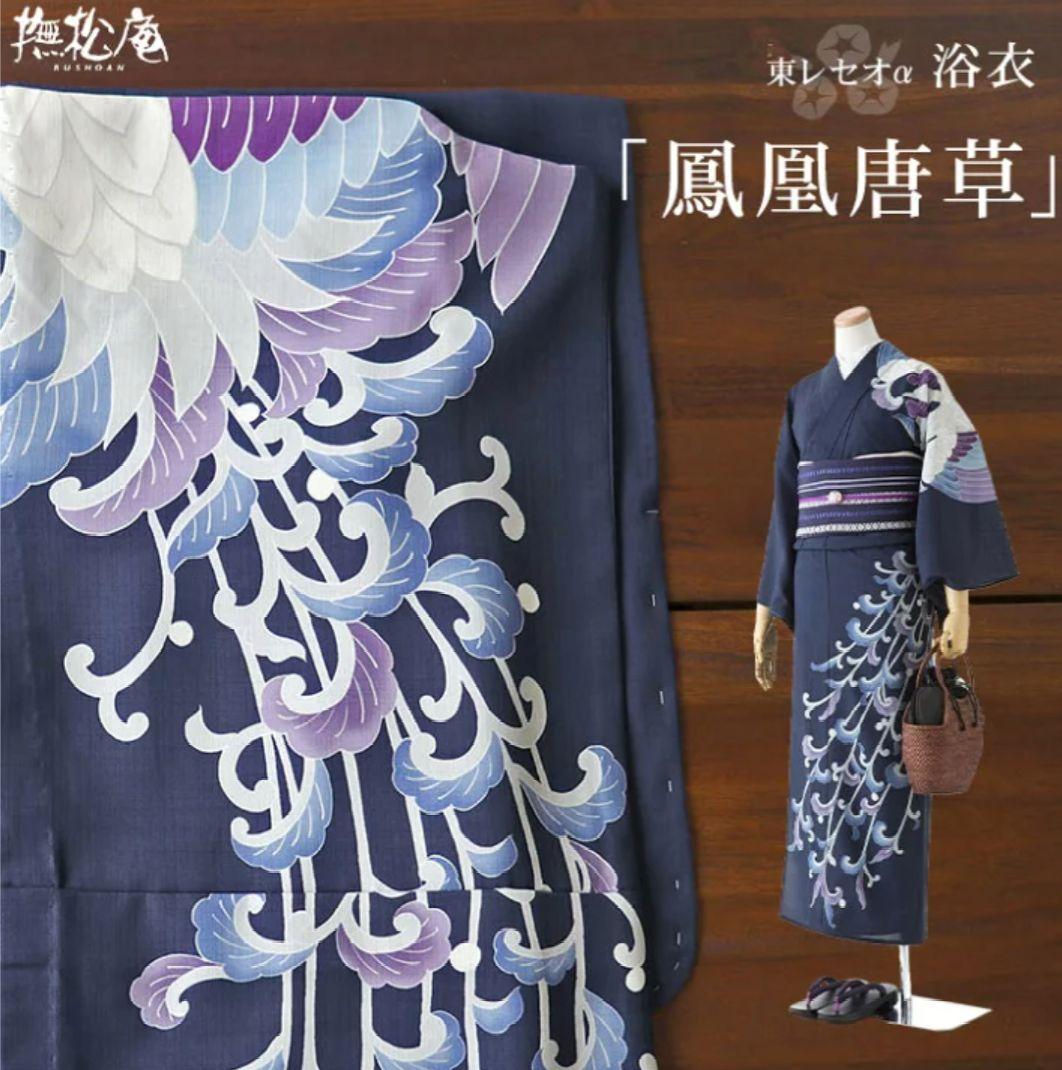 東レセオα 撫松庵　訪問着　浴衣　裄丈68 身丈165