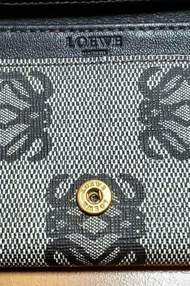 LOEWE ロエベ カードケース 名刺入れ アナグラム グレー/ブラック