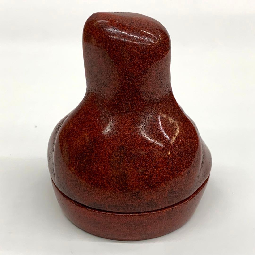 【香合　乾漆　達磨】江尻玄舟　共箱