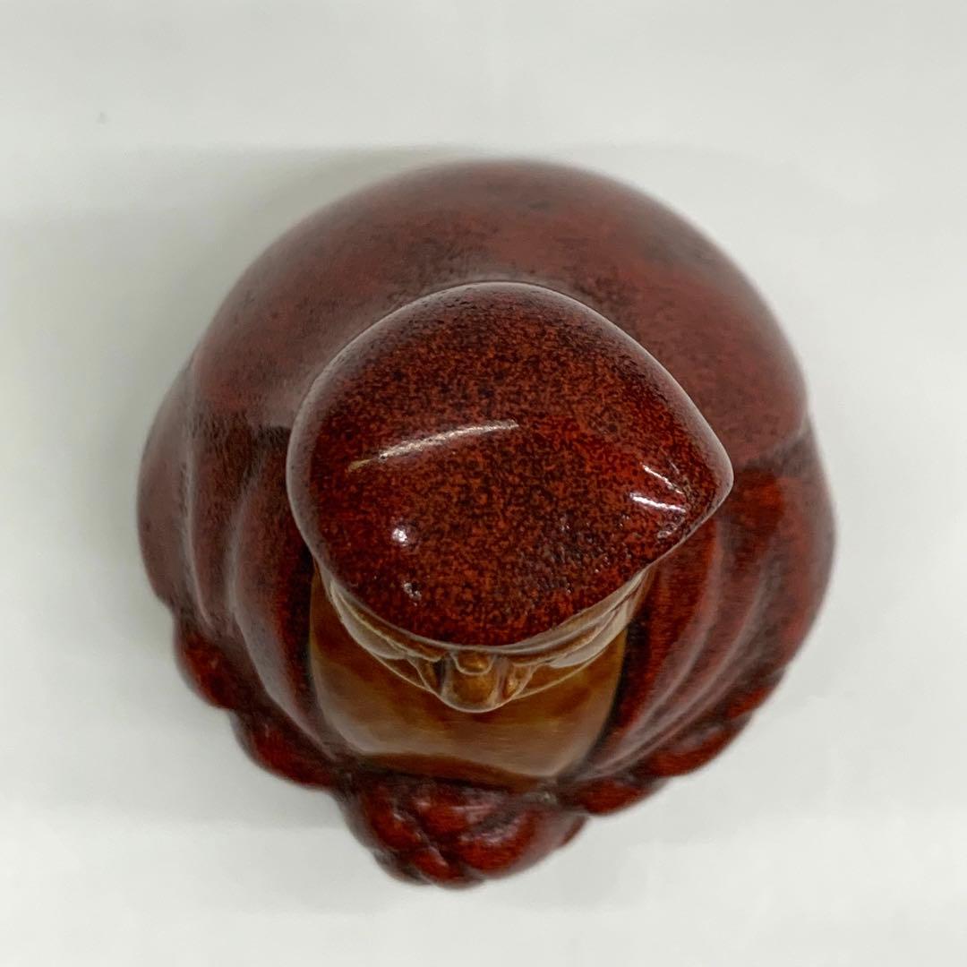 【香合　乾漆　達磨】江尻玄舟　共箱