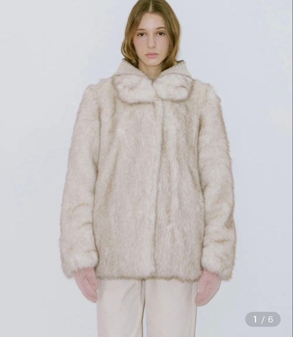 ジャケット・アウター SINOOON Heavy Mix Fur Jacket (Ivory)