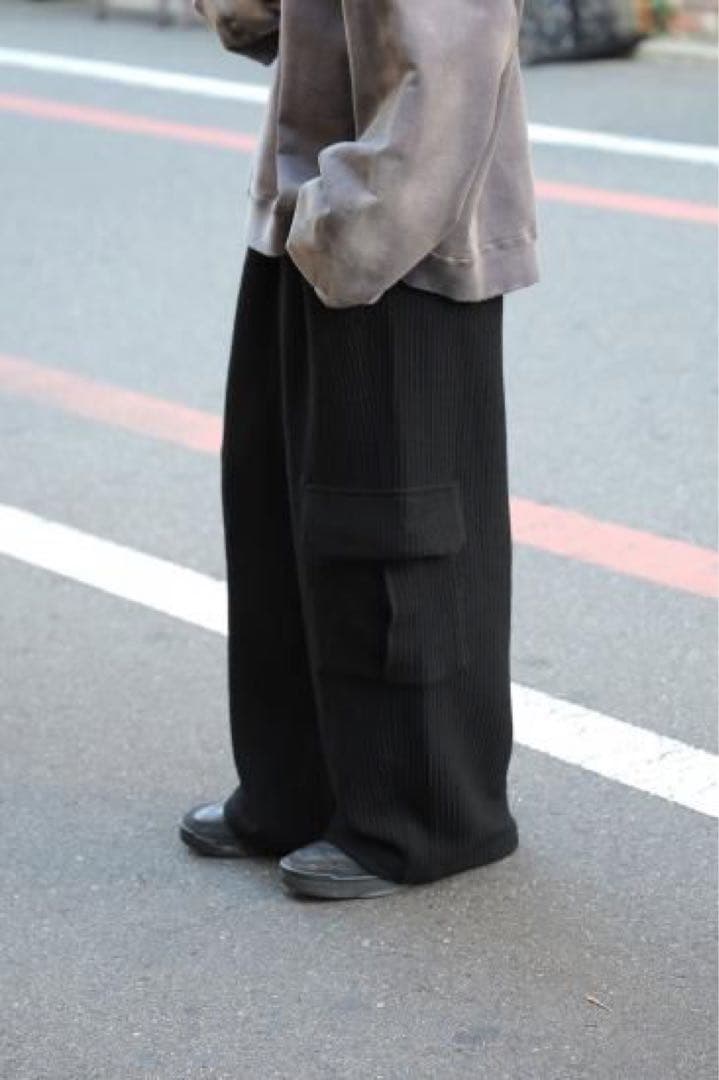 パンツ ANCELLM 25AW WOOL CORDUROY CARGO SLACKS