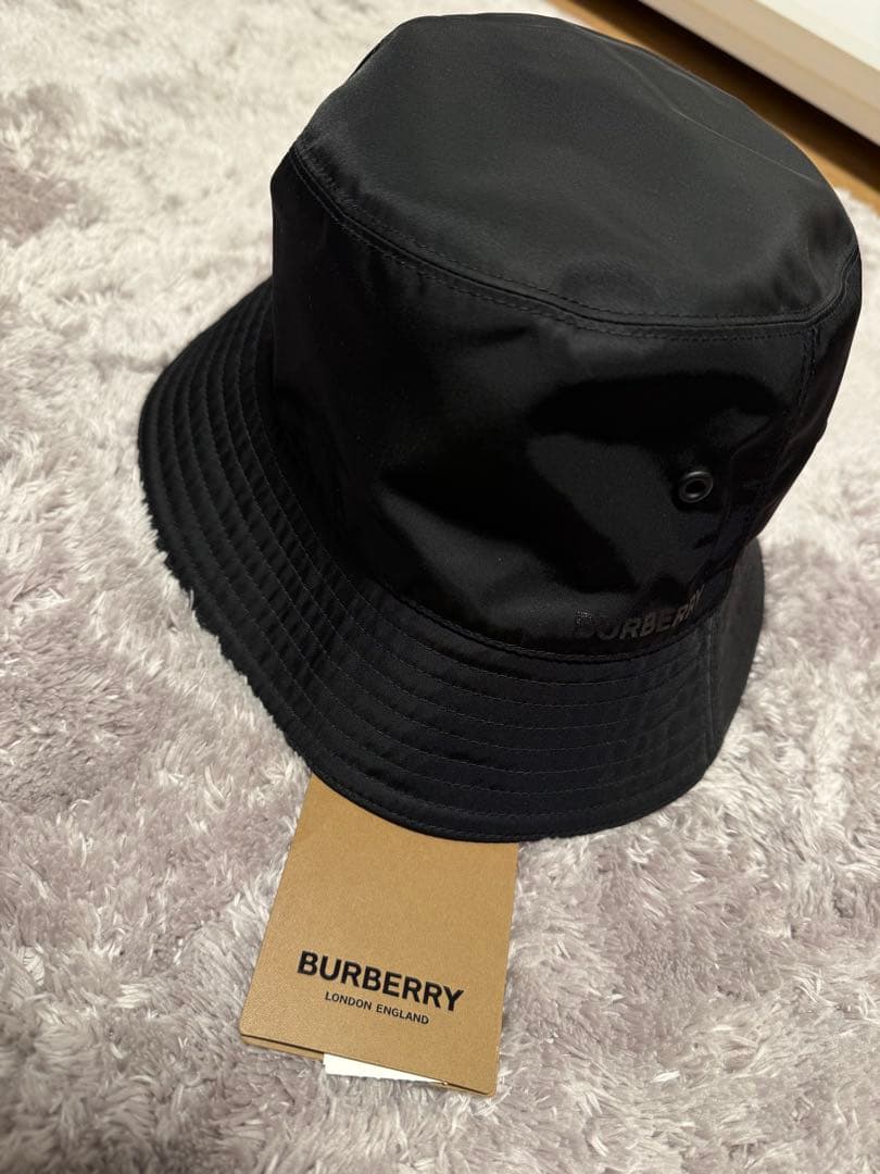 BURBERRY ブラック バケットハット 新品未使用タグ付き