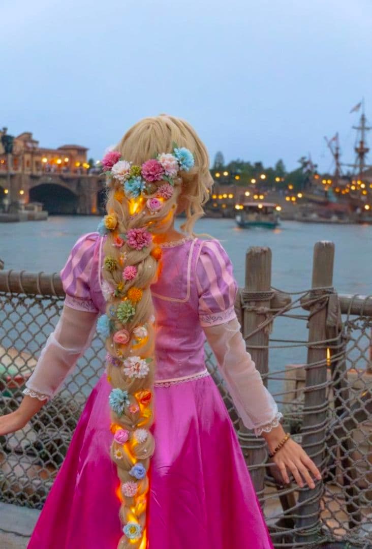 ラプンツェルコスプレ(ライト付きウィグ)セット