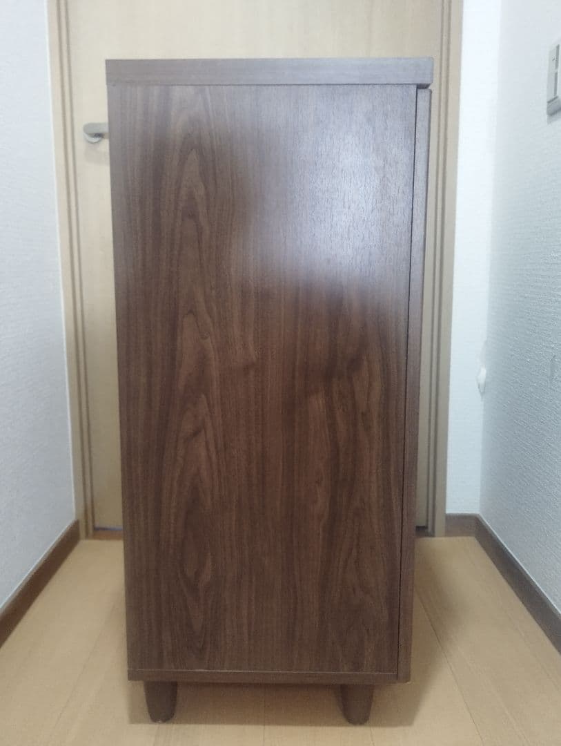 木製食器棚キャビネット 5段 ガラス扉♪