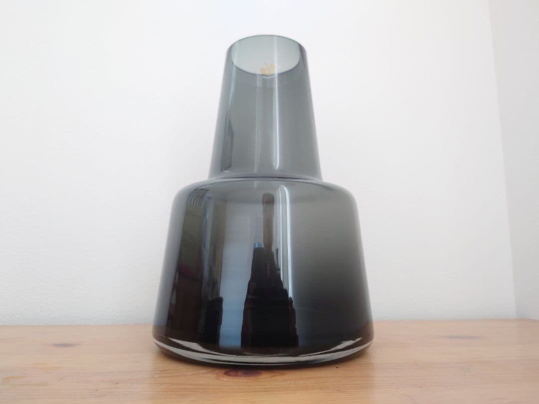 ★ホルムガード フローラベース24cm★検)花瓶 廃盤フラワー スモークグレー