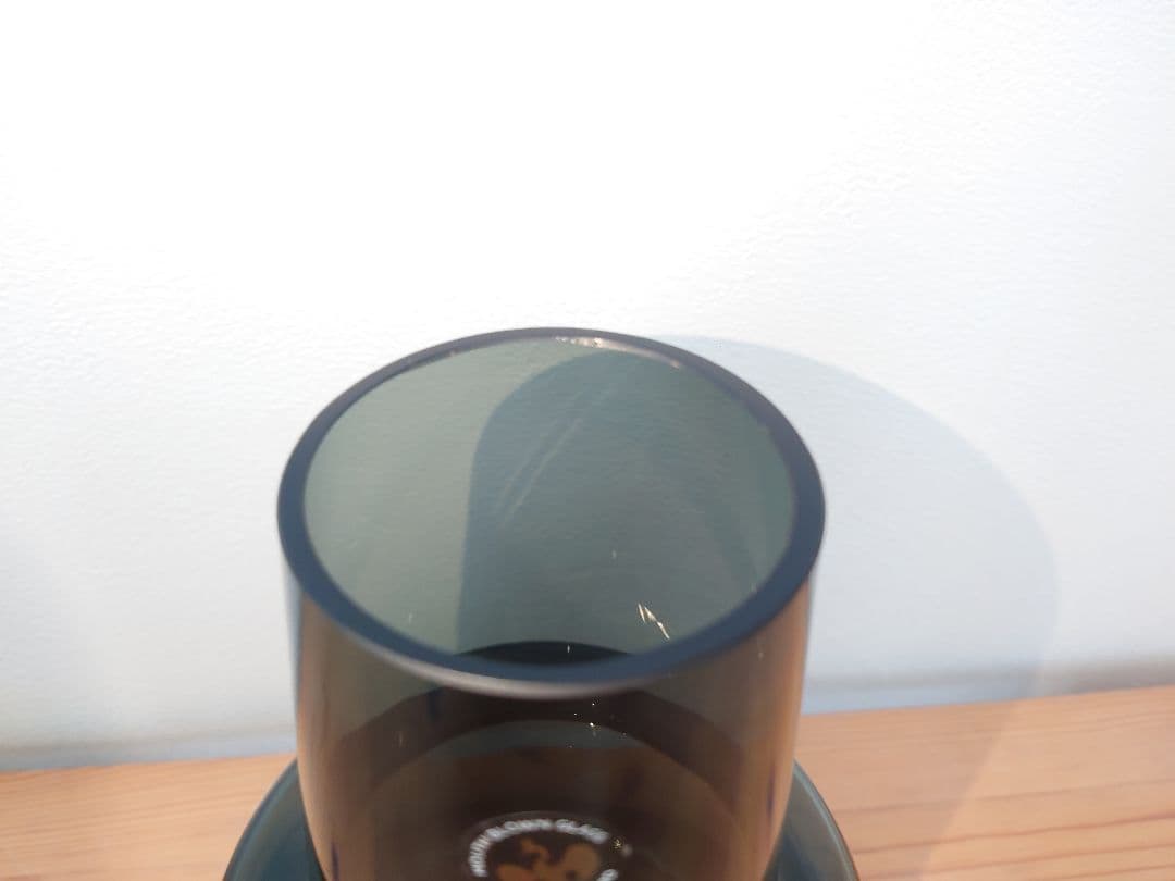 ★ホルムガード フローラベース24cm★検)花瓶 廃盤フラワー スモークグレー