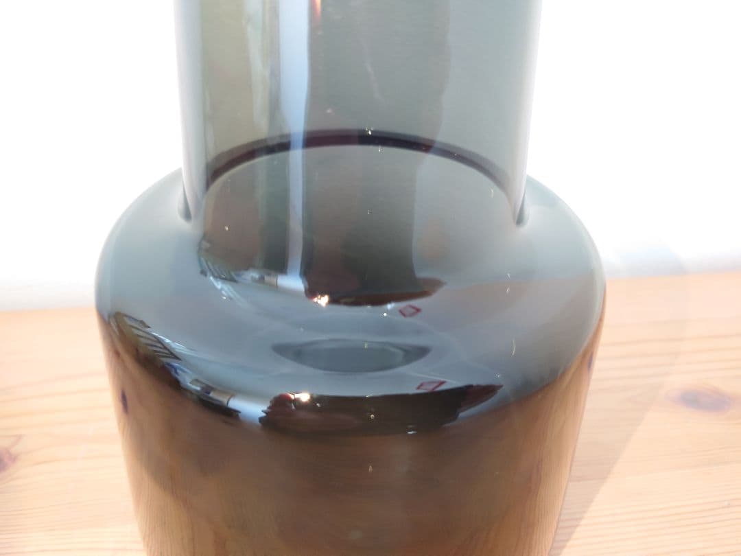 ★ホルムガード フローラベース24cm★検)花瓶 廃盤フラワー スモークグレー